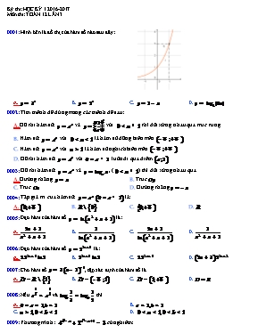 Đề thi môn Toán 12 (lân 3)